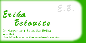 erika belovits business card